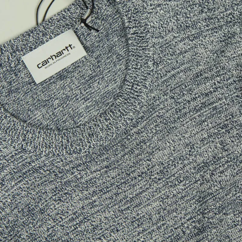 Carhartt WIP Toss Sweater - Blue/Broken White-1