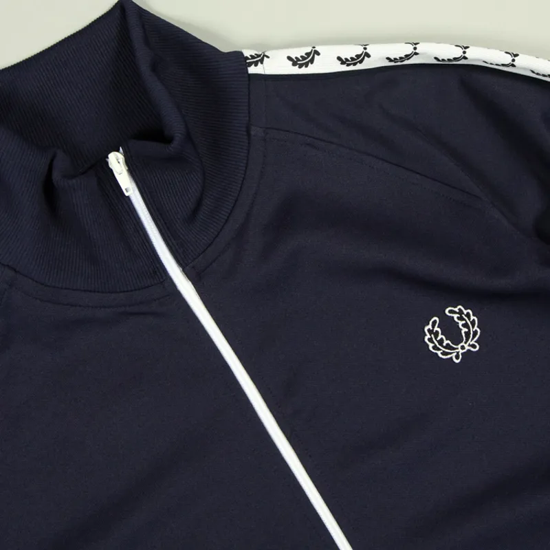 Fred Perry Laurel Wreath Tape Track Jacket - Carbon Blue-1