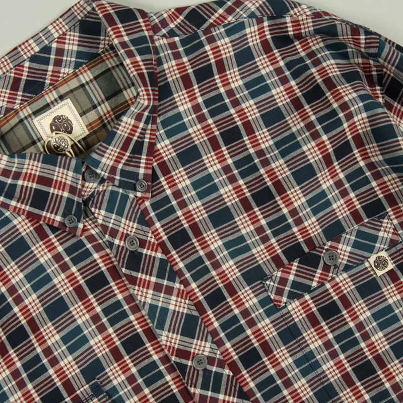 Pretty Green Check Shirt - Navy-1