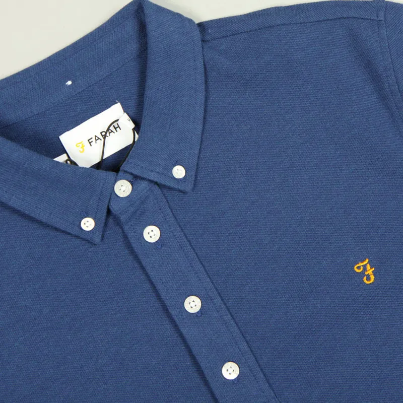 Farah Ricky Polo Shirt - Blue Peony Marl-1