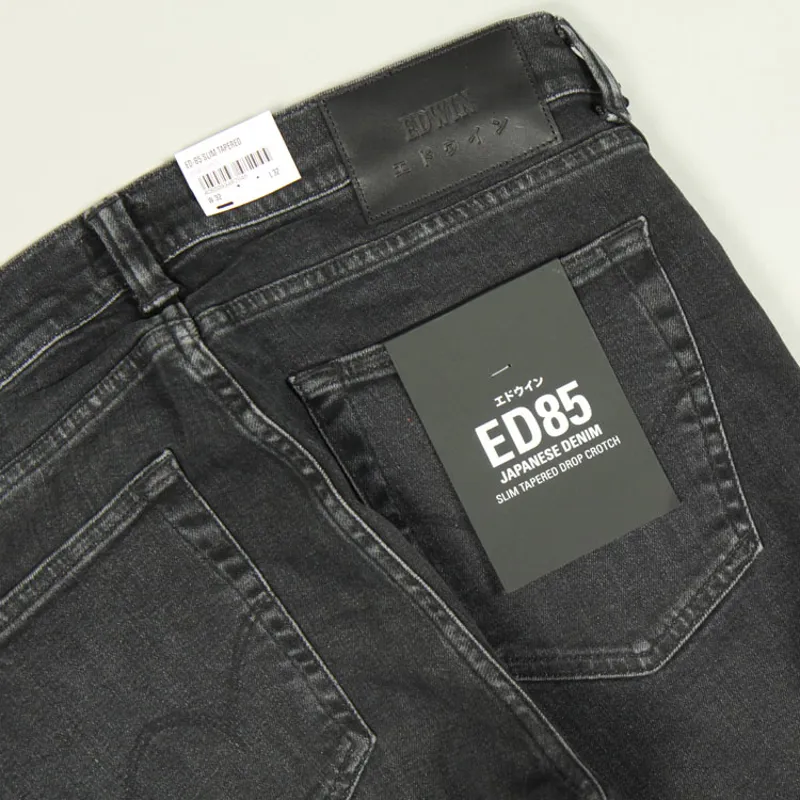 Edwin ED-85 CS Ayano Black Denim - Black Kioko Wash-2