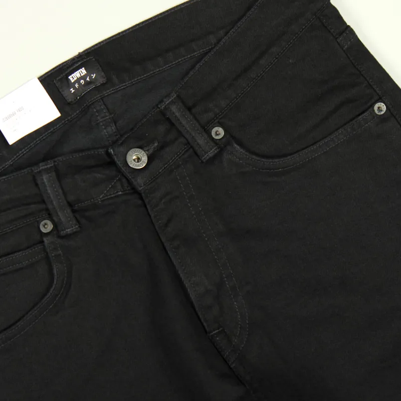 Edwin ED-85 CS Power Black Denim - Black Rinsed-2