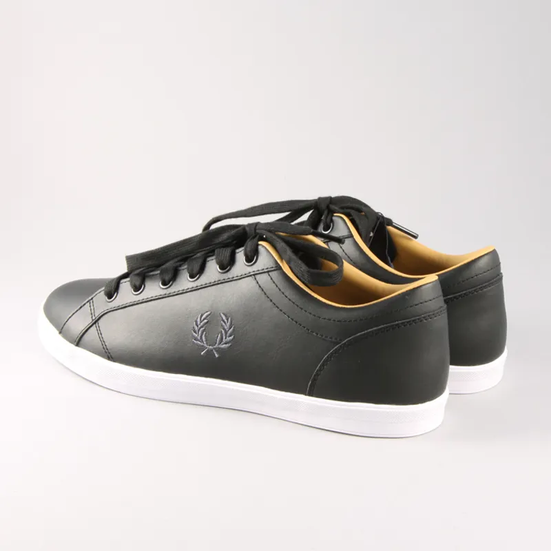 Fred Perry Baseline Leather - Black