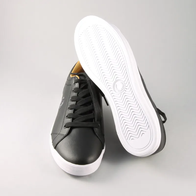 Fred Perry Baseline Leather - Black-4