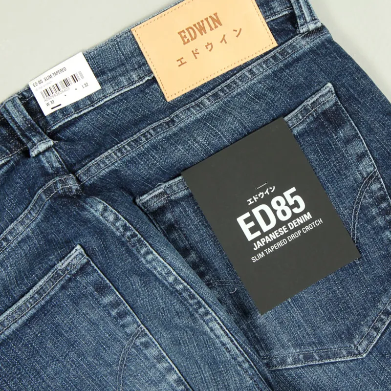 Edwin ED-85 CS Yuuki Blue Denim - Blue Reoki Wash-2