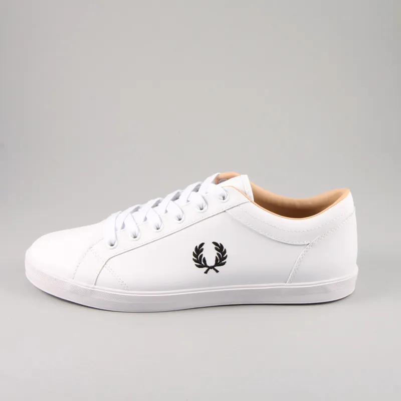 Fred Perry Baseline Leather - White-2