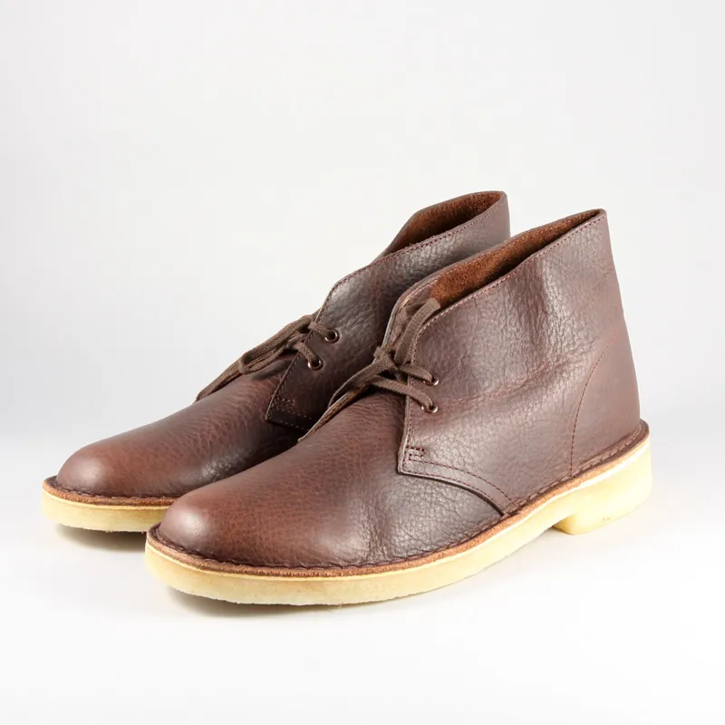 Clarks originals brown new arrivals leather desert boots