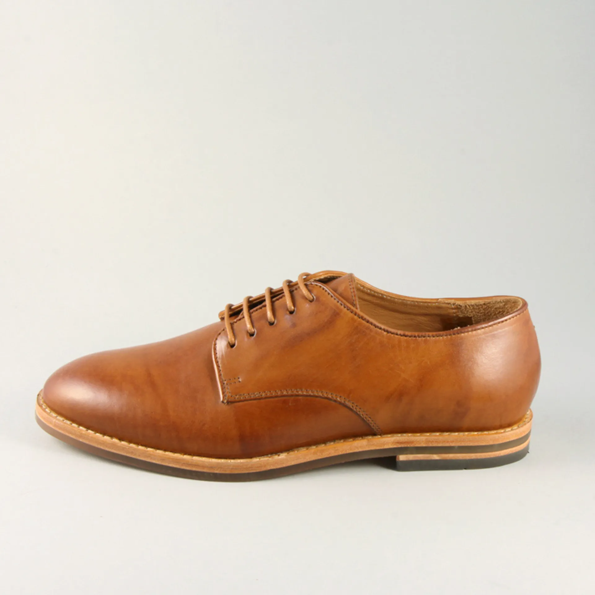 H by Hudson Hadstone Tan Leather Derby Shoes H by Hudson England Oxford Lace Up Shoe Mens Size 43 US 10  main image 3