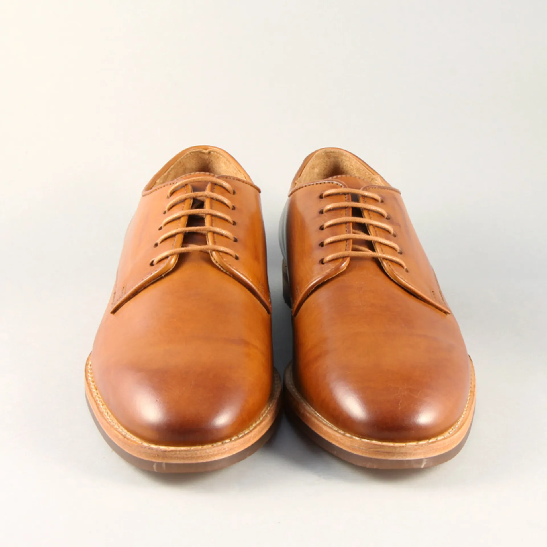 H by Hudson Hadstone Tan Leather Derby Shoes H by Hudson England Oxford Lace Up Shoe Mens Size 43 US 10  main image 4