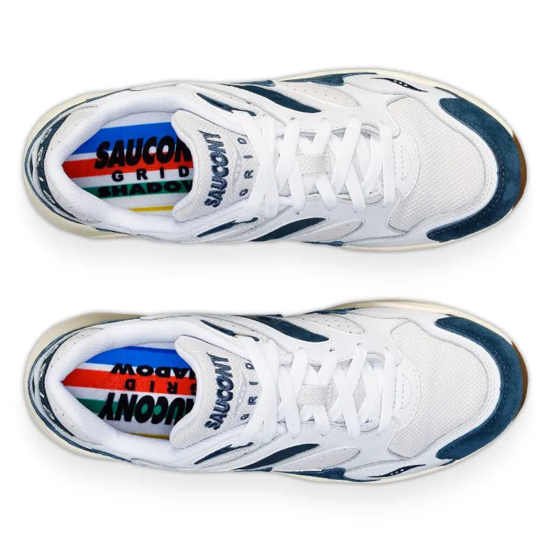 Saucony Grid Shadow 2 Ivy Prep - White/Navy-4